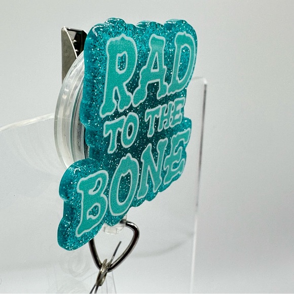 Rad to the Bone Cute Funny Badge Reel Badge Holder ID lanyard - Picture 5 of 6
